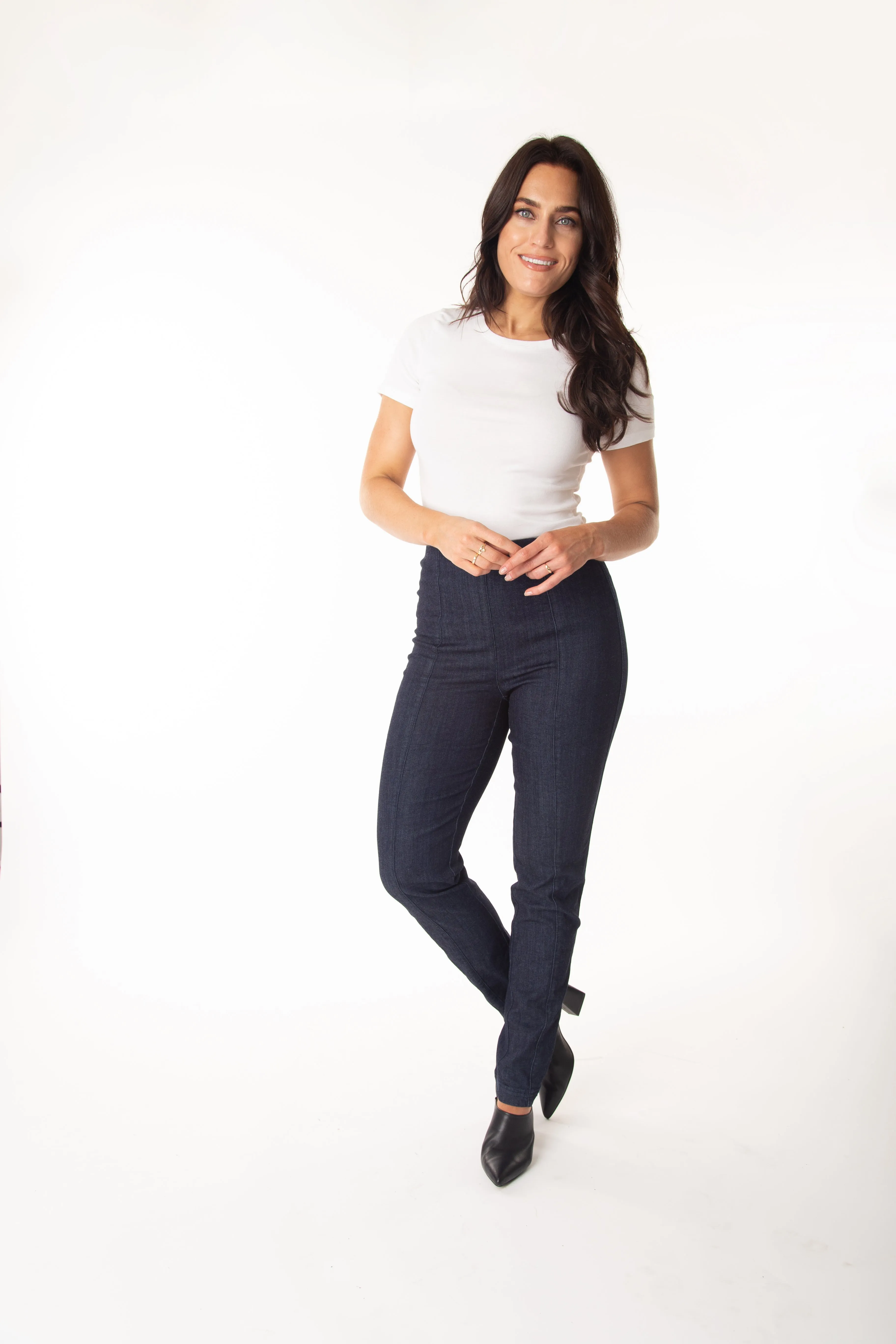 The Solid Seam Front Denim Jean Curve