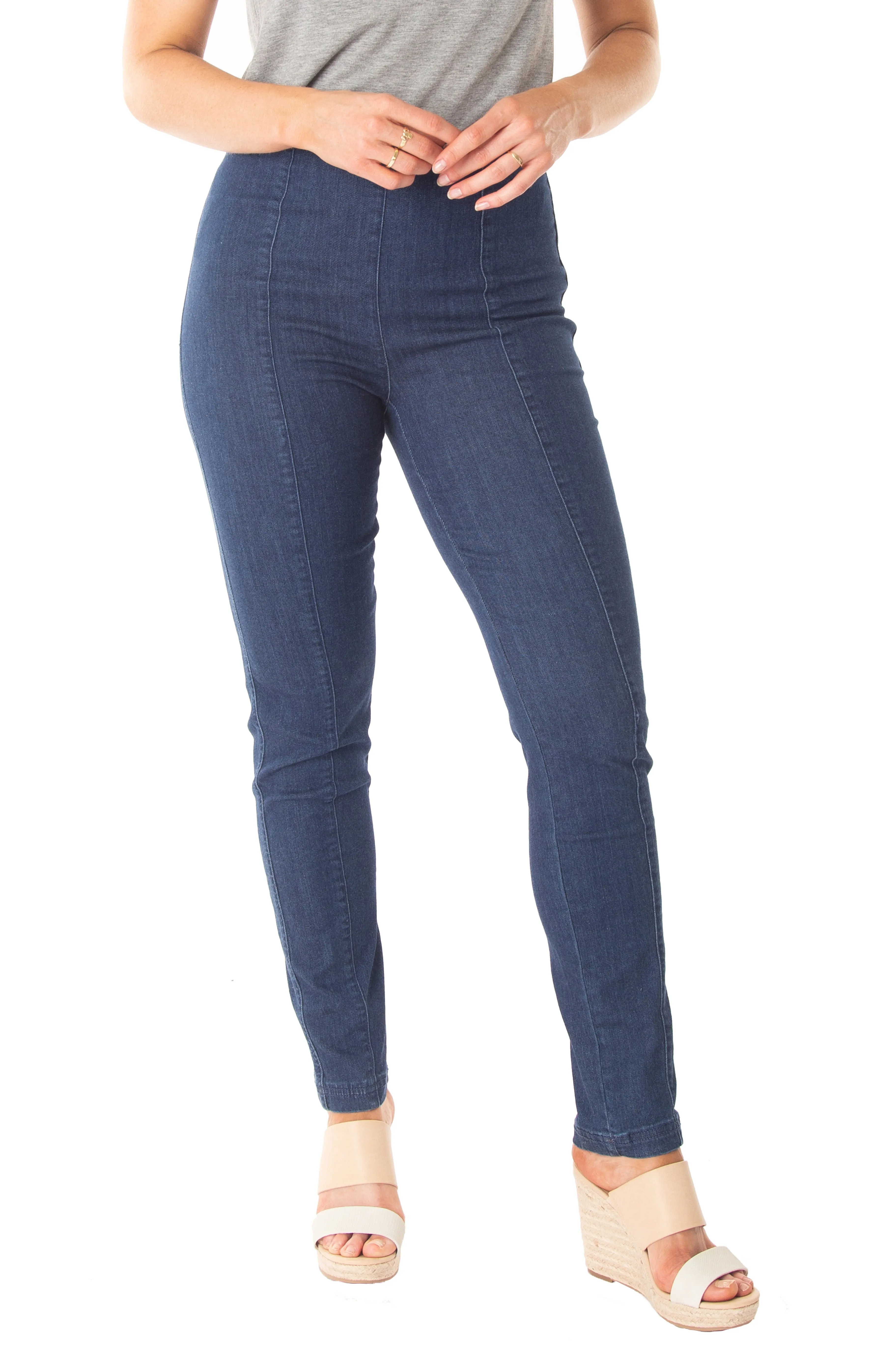 The Solid Seam Front Denim Jean Curve