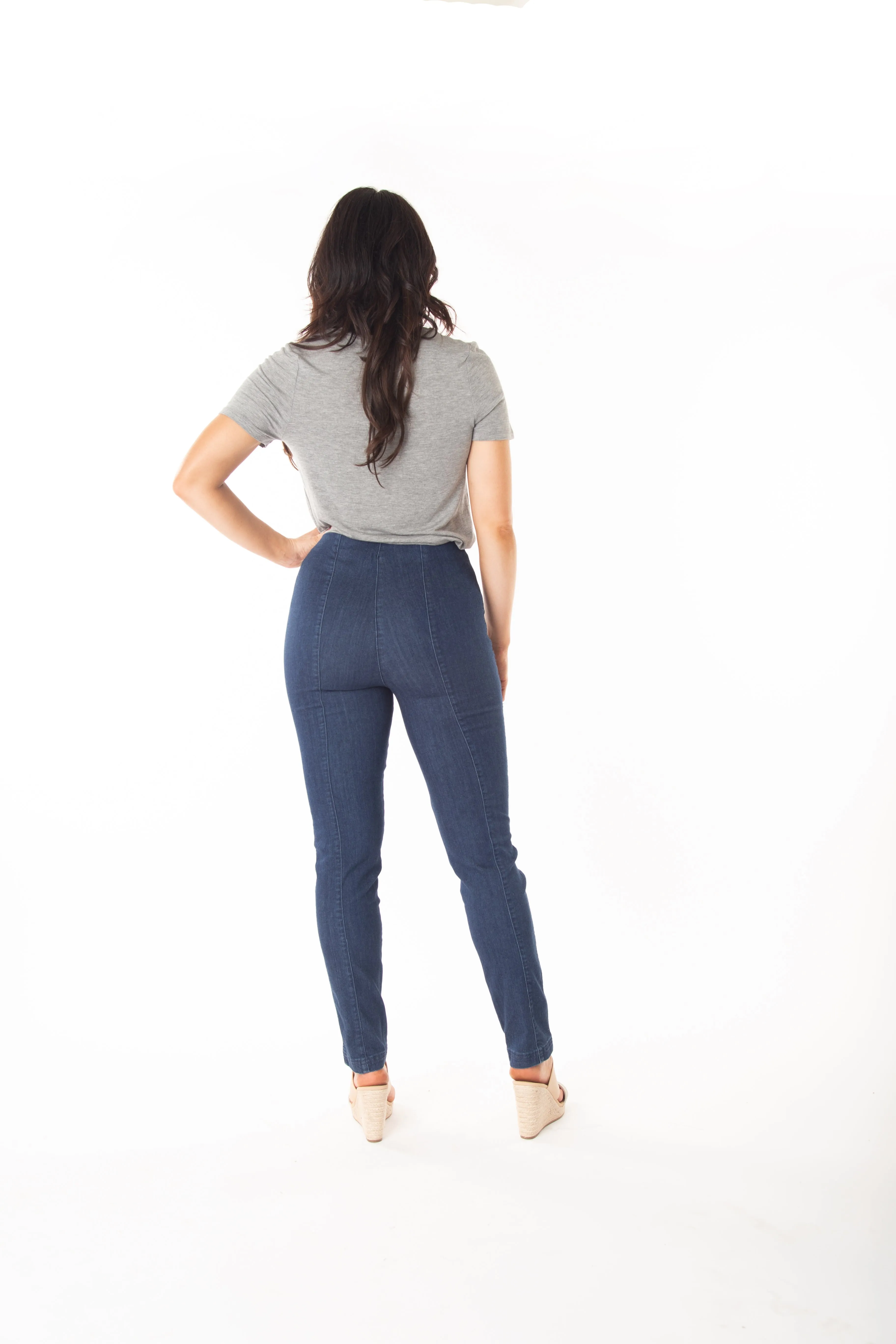The Solid Seam Front Denim Jean Curve