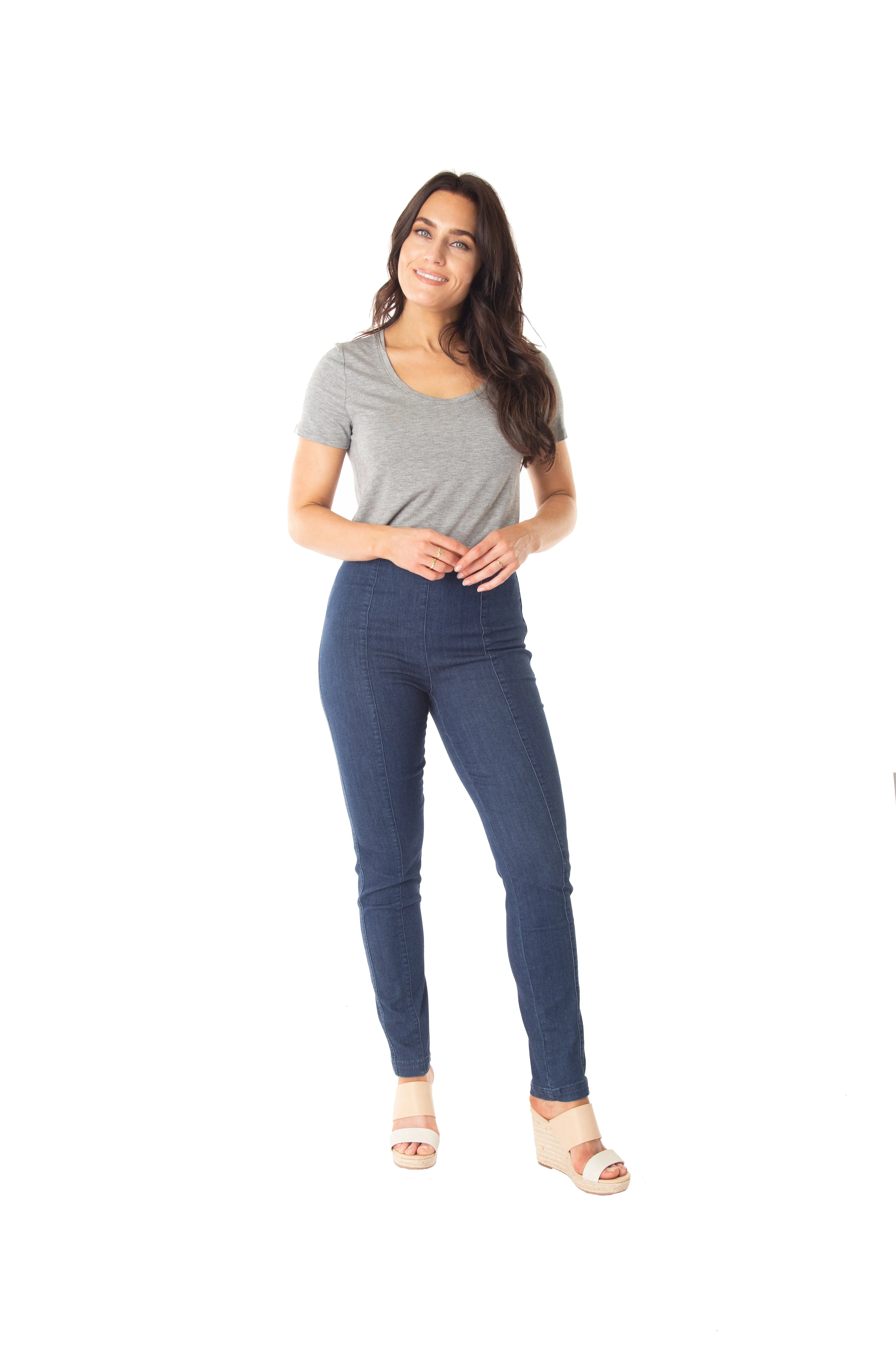The Solid Seam Front Denim Jean Curve