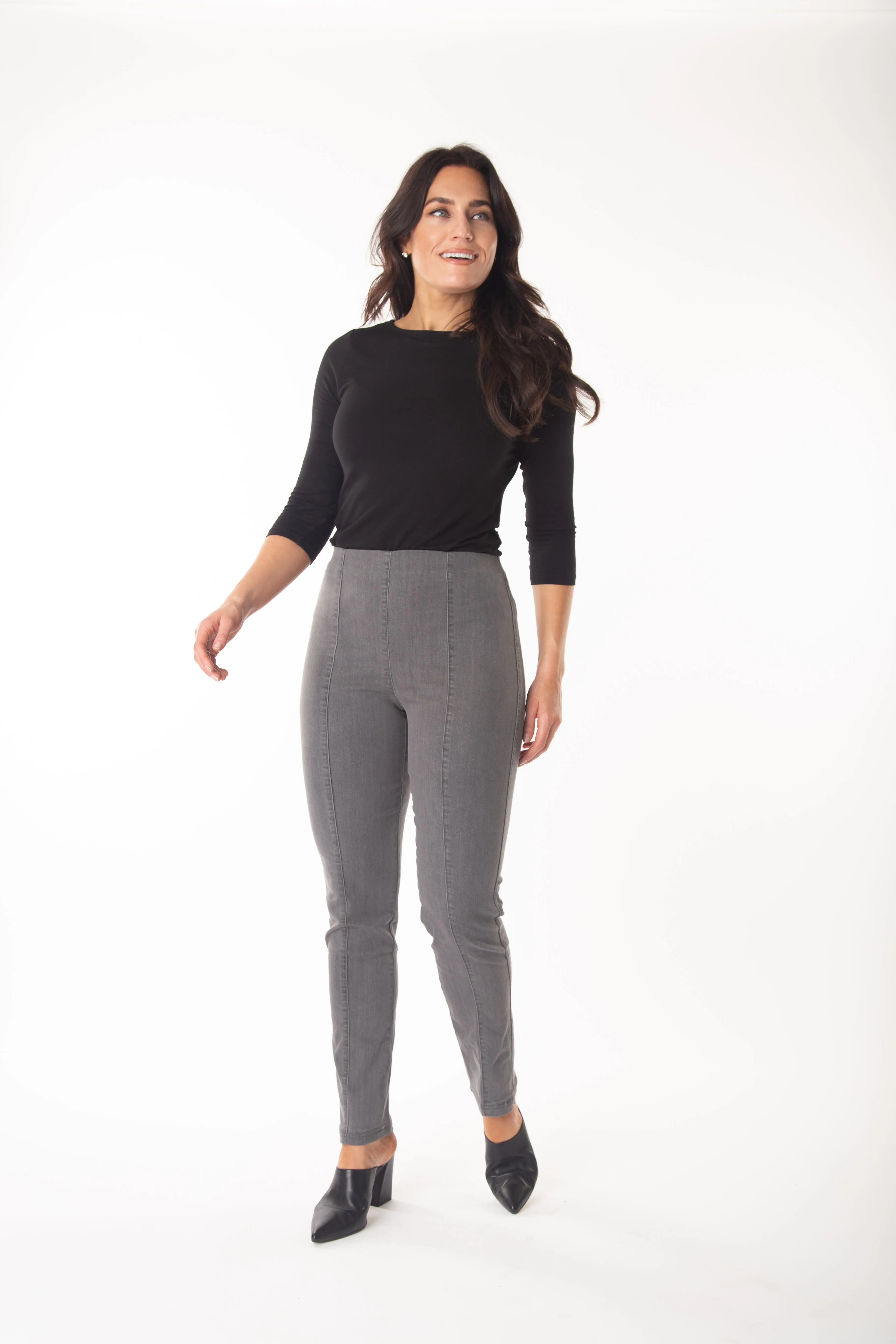 The Solid Seam Front Denim Jean Curve