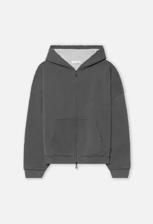Thermal Lined Folsom Frances Full Zip / Washed Black