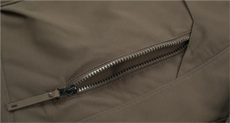 Thickened and Waterproof Down Jacket for Men with Zip-up Design