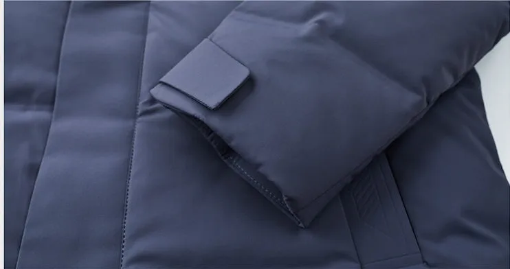 Thickened Hooded Puffer Down Jacket for Ultimate Warmth and Comfort