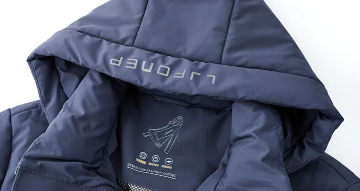Thickened Hooded Puffer Down Jacket for Ultimate Warmth and Comfort