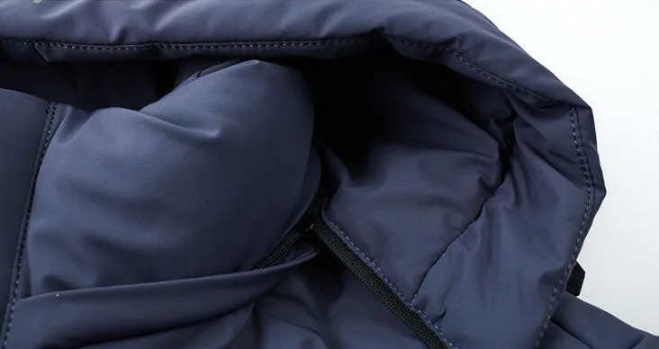 Thickened Hooded Puffer Down Jacket for Ultimate Warmth and Comfort