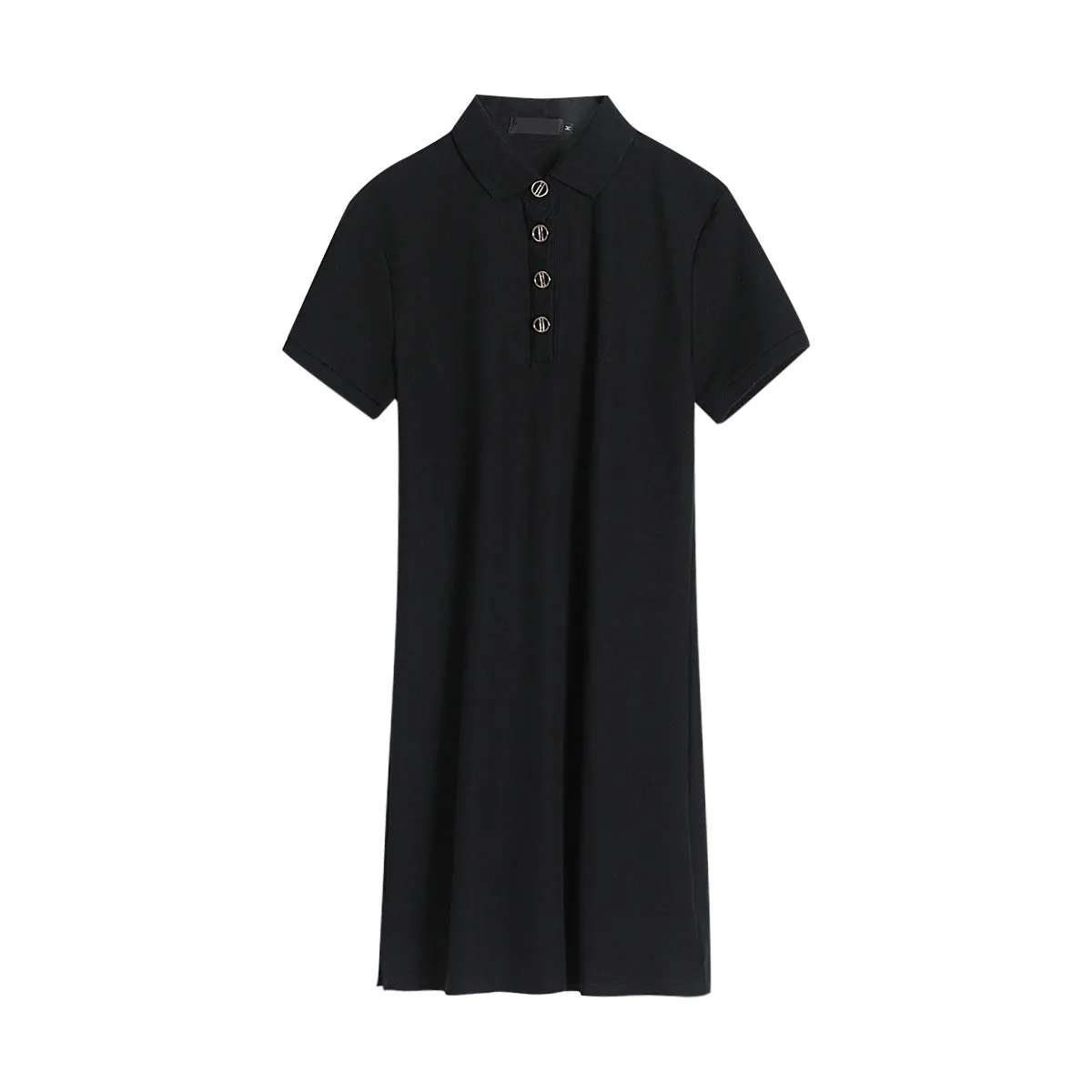 Thigh-Length Polo Style Dress for Active Women