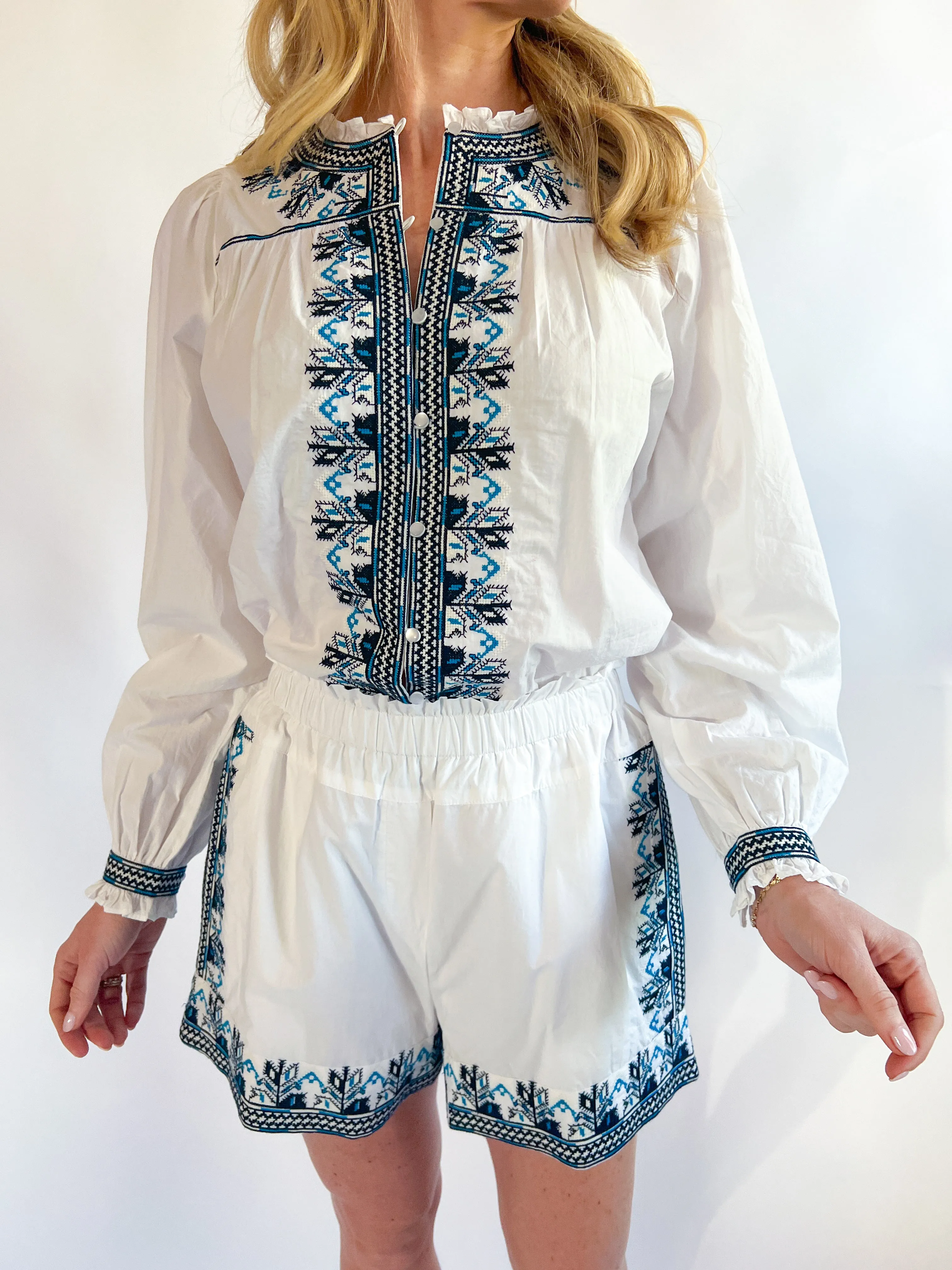 Tia Embroidered Shorts