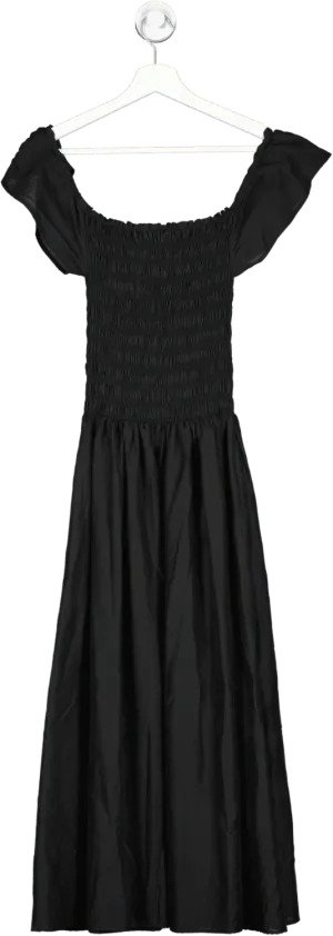 Totême Black Tea Length Smock Dress UK S