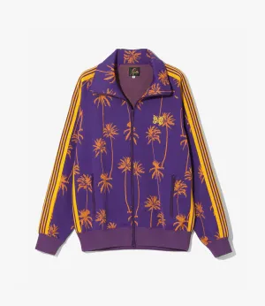 Track Jacket – Purple/Orange Palm Tree Jacquard