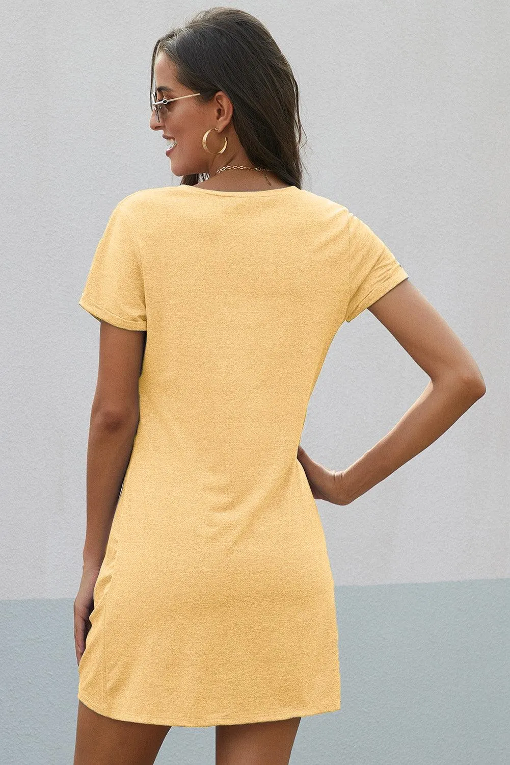 Triblend Side Knot Midi Dress