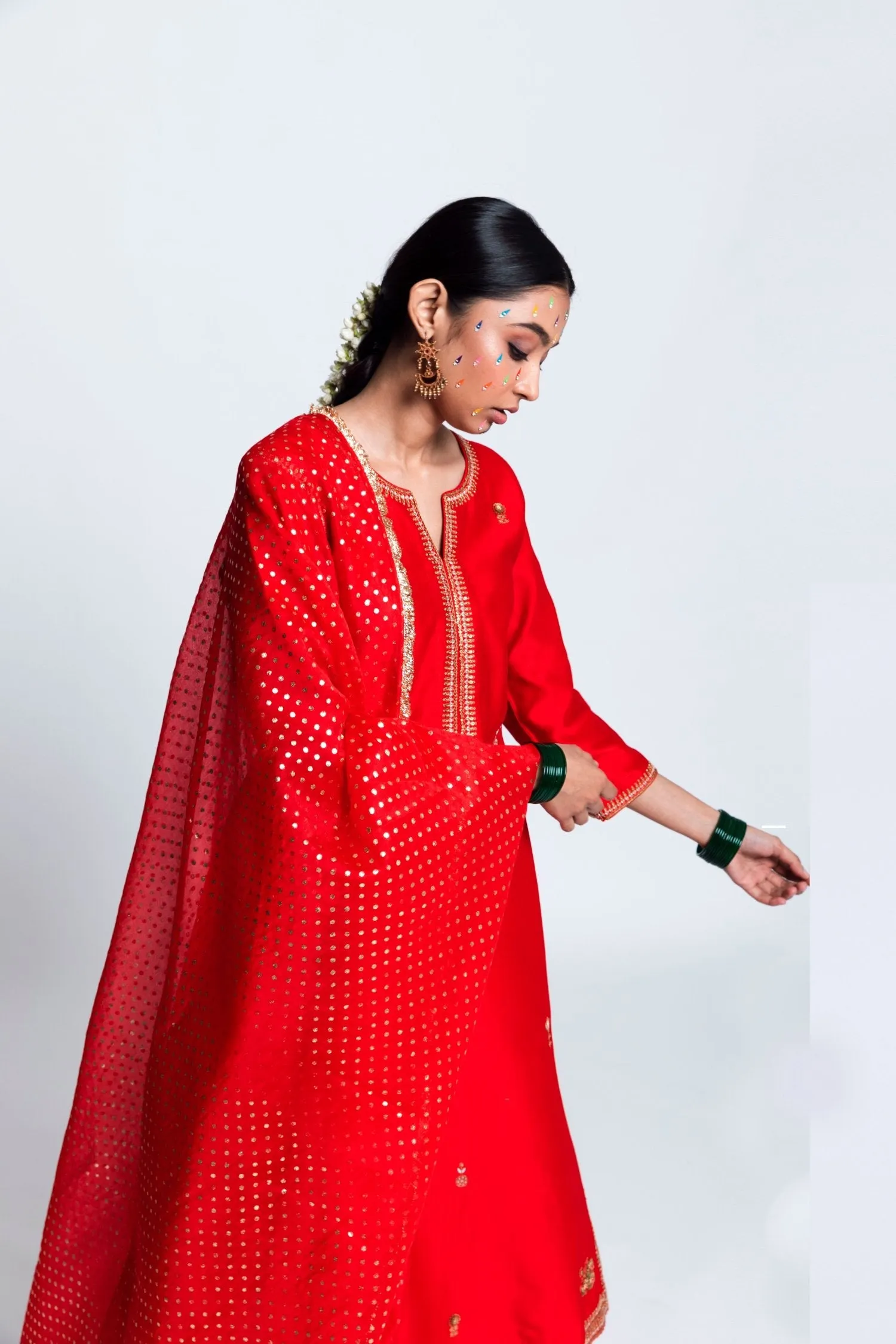 Uri  Chanderi Silk Kurta Set