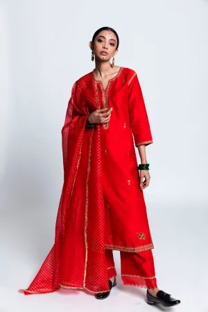 Uri  Chanderi Silk Kurta Set