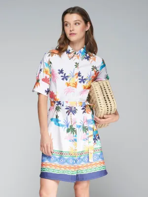 Vi32333 Palm Printed Dress