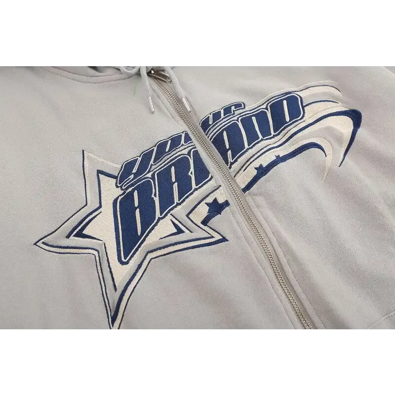 Vintage Devil Horns Zip-Up Hoodie in Ultra-Soft Cotton