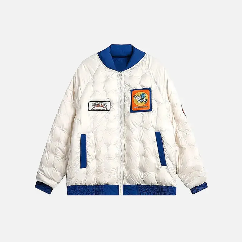 Vintage Parkas Bomber Varsity Jacket for Y2K Style and Warmth