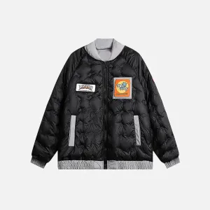 Vintage Parkas Bomber Varsity Jacket for Y2K Style and Warmth