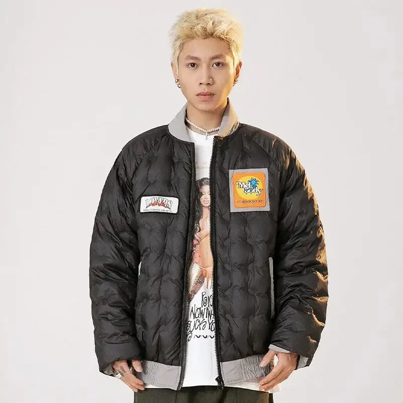 Vintage Parkas Bomber Varsity Jacket for Y2K Style and Warmth