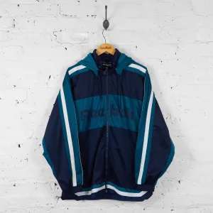 Vintage Reebok Hooded Tracksuit Top - Blue/Navy - L