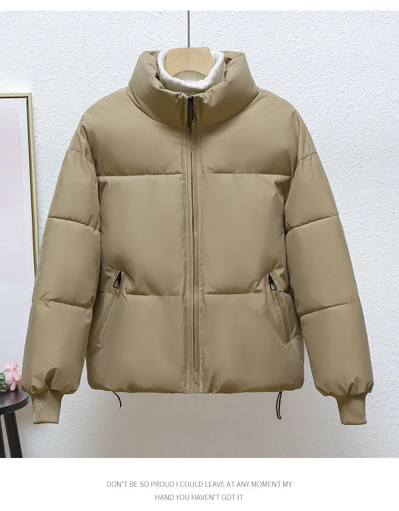 Warm and Stylish Padded Jacket with Drawstring Hem for Women