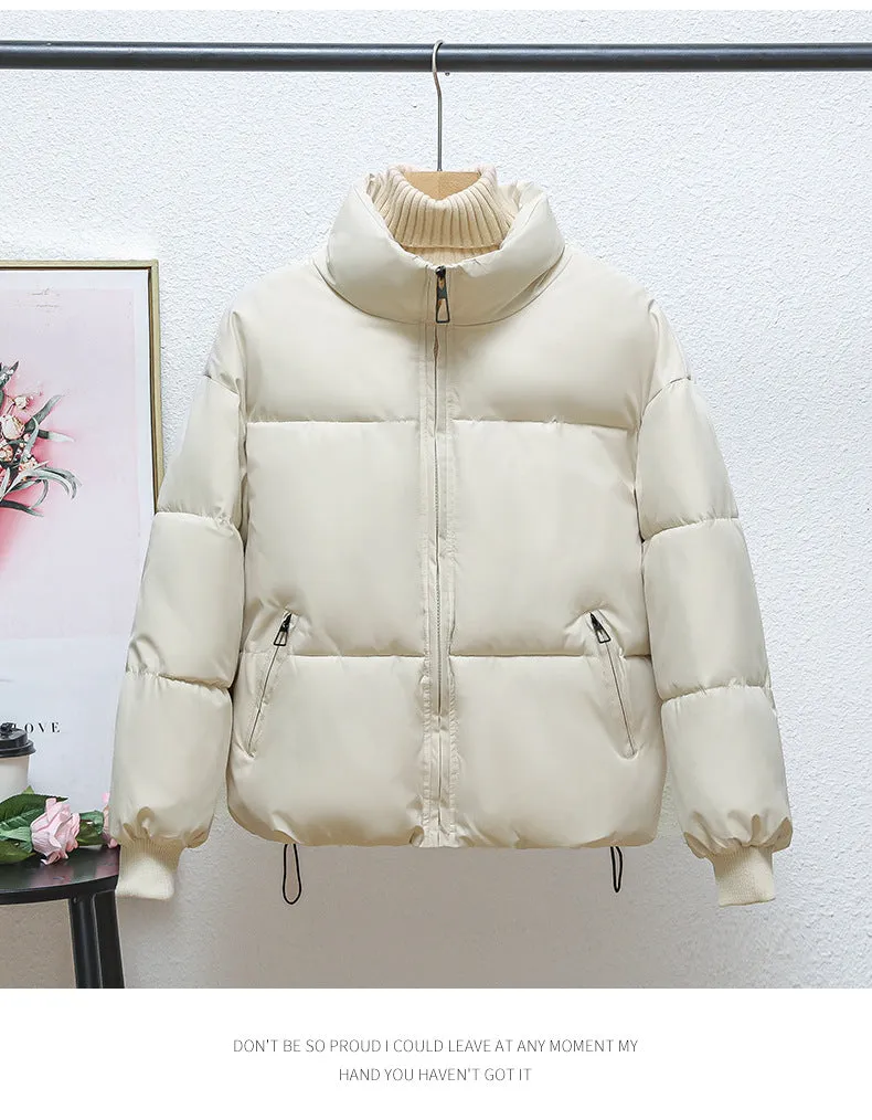 Warm and Stylish Padded Jacket with Drawstring Hem for Women