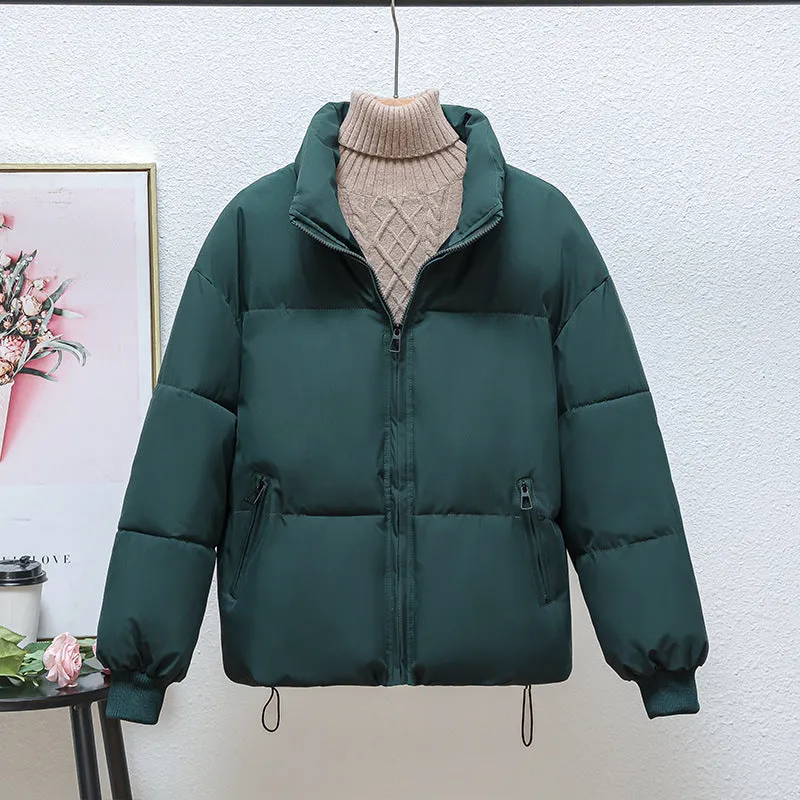 Warm and Stylish Padded Jacket with Drawstring Hem for Women