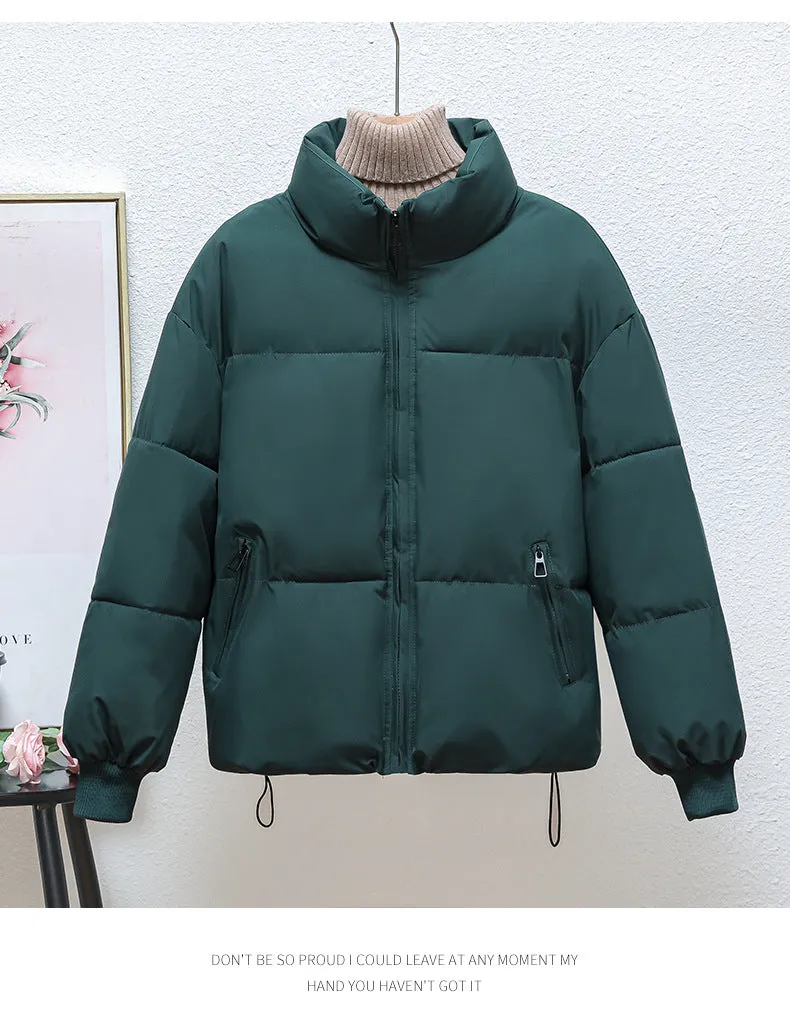 Warm and Stylish Padded Jacket with Drawstring Hem for Women