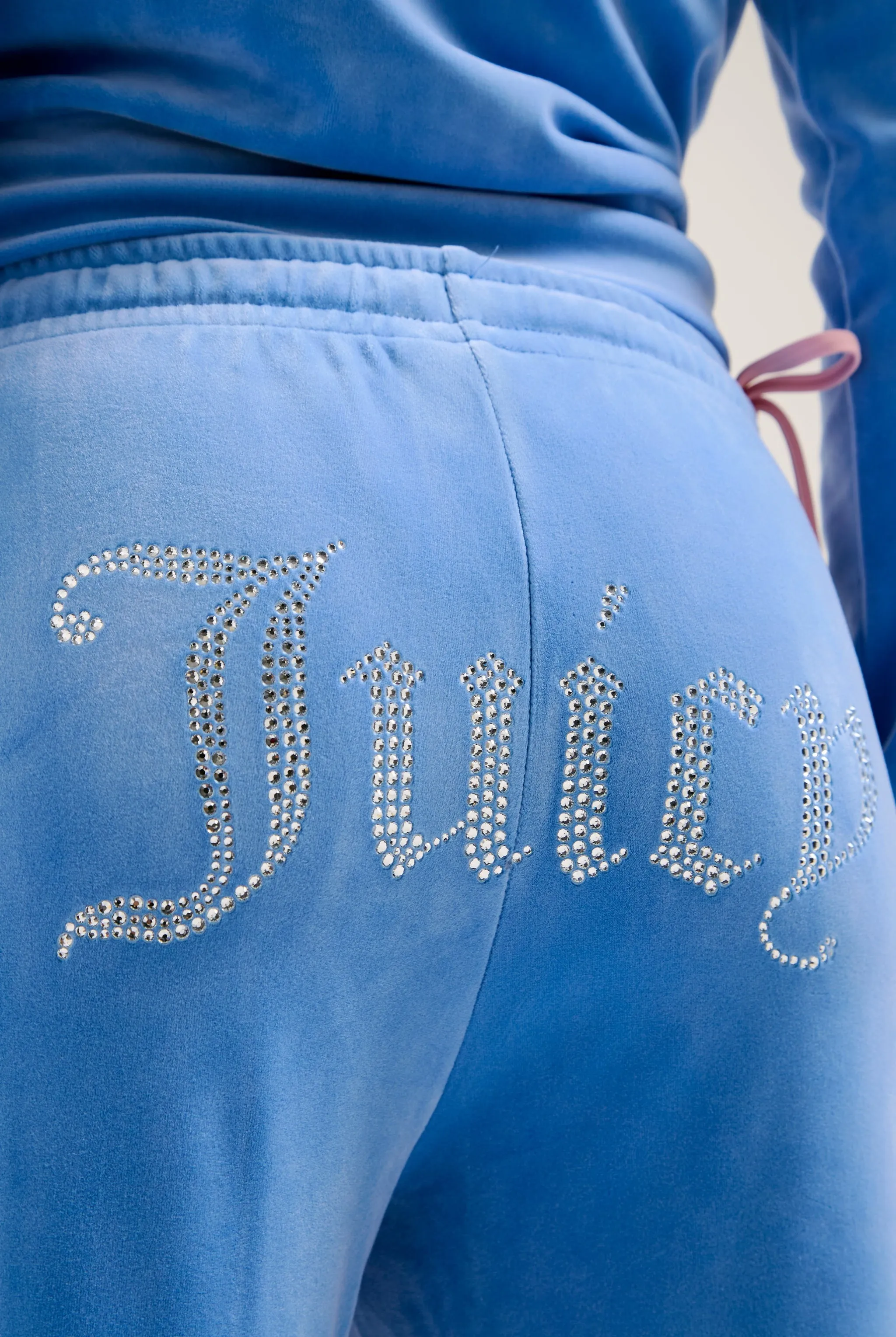 WASHED REGATTA VELOUR DIAMANTÉ TRACKSUIT BOTTOM