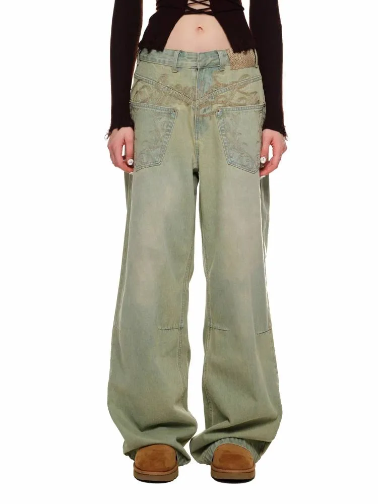 Washed wide leg pants【s0000011379】