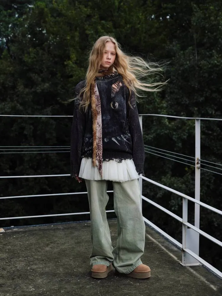 Washed wide leg pants【s0000011379】