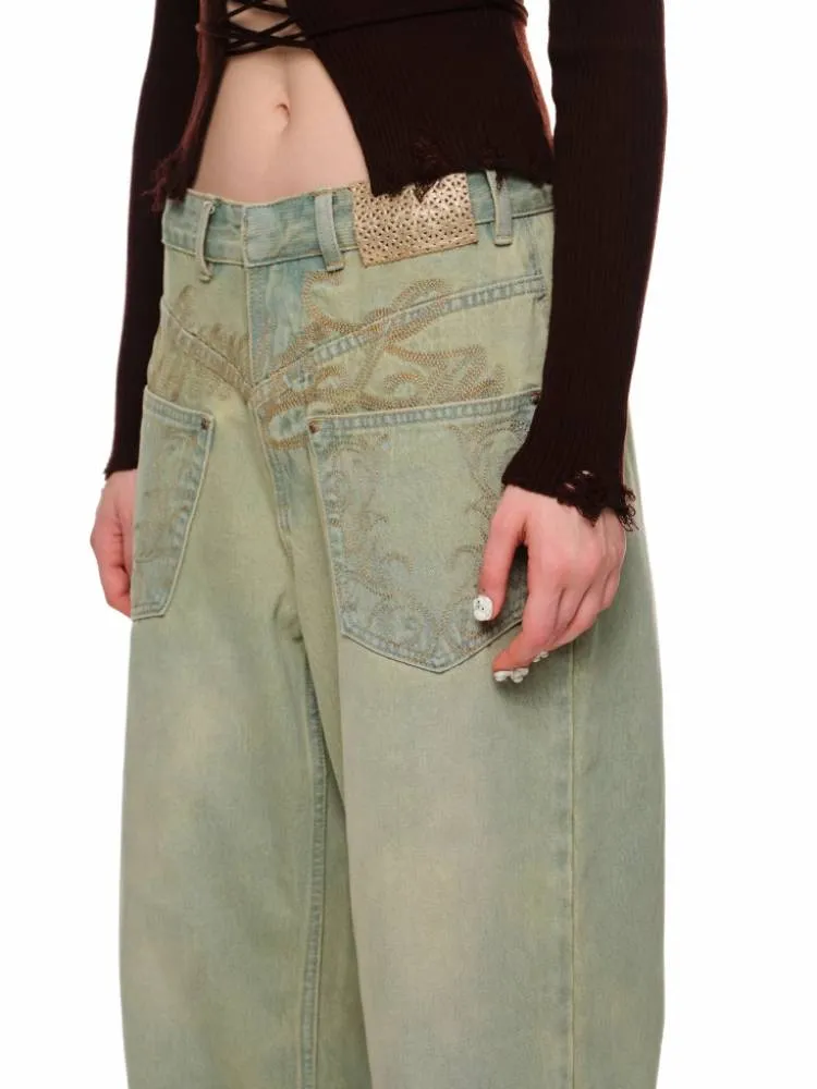 Washed wide leg pants【s0000011379】