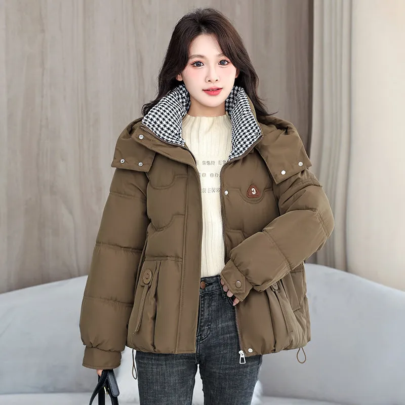 Waterproof and Windproof Quilted Puffer Jacket for Women