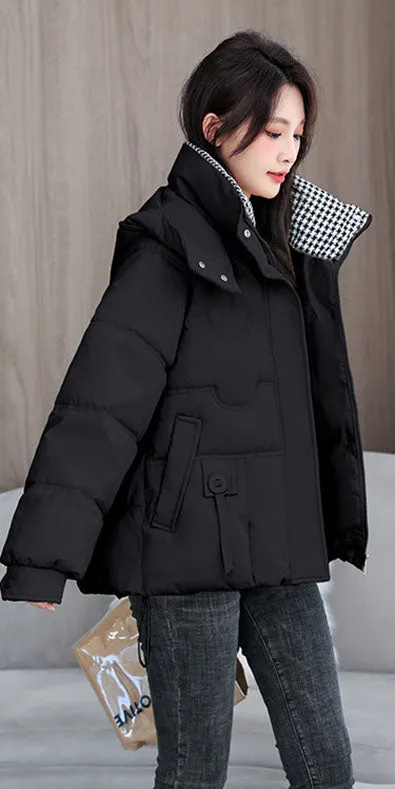 Waterproof and Windproof Quilted Puffer Jacket for Women
