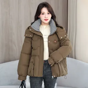 Waterproof and Windproof Quilted Puffer Jacket for Women