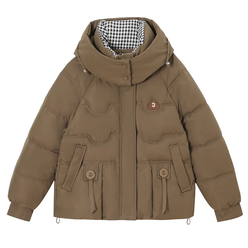 Waterproof and Windproof Quilted Puffer Jacket for Women