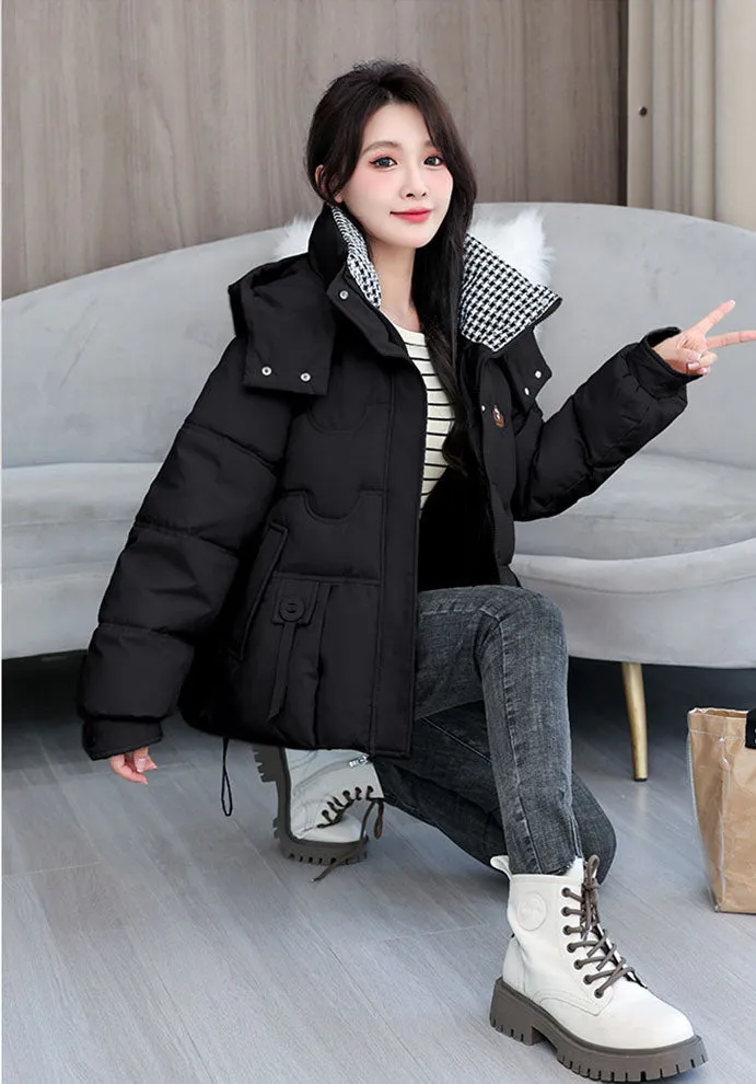Waterproof and Windproof Quilted Puffer Jacket for Women