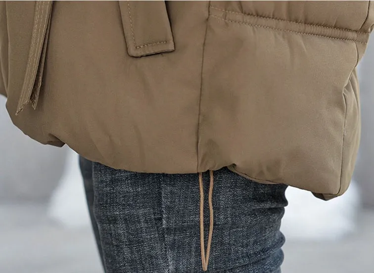 Waterproof and Windproof Quilted Puffer Jacket for Women