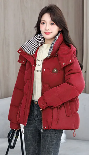 Waterproof and Windproof Quilted Puffer Jacket for Women