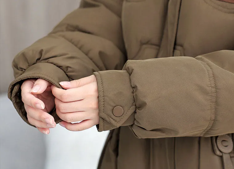Waterproof and Windproof Quilted Puffer Jacket for Women