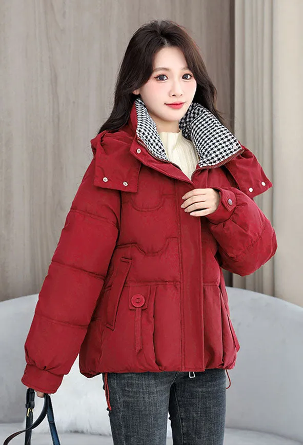 Waterproof and Windproof Quilted Puffer Jacket for Women