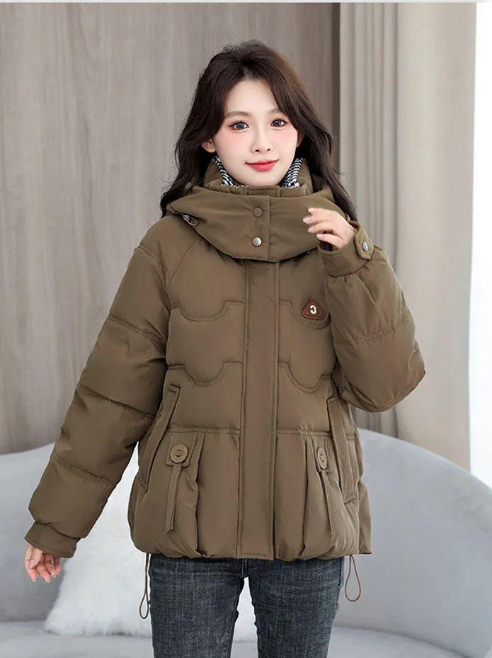 Waterproof and Windproof Quilted Puffer Jacket for Women