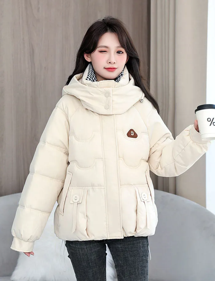Waterproof and Windproof Quilted Puffer Jacket for Women
