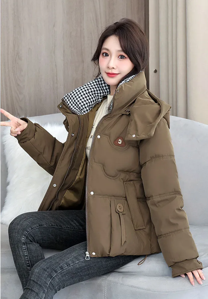 Waterproof and Windproof Quilted Puffer Jacket for Women