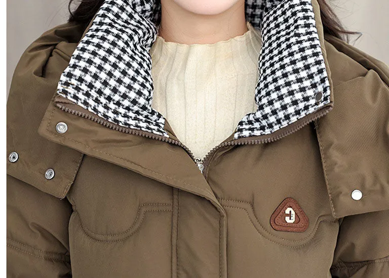 Waterproof and Windproof Quilted Puffer Jacket for Women