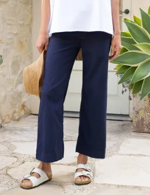Wexford Wide Leg Linen Pant - Navy