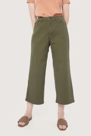 Wide Leg Ankle Length Trousers