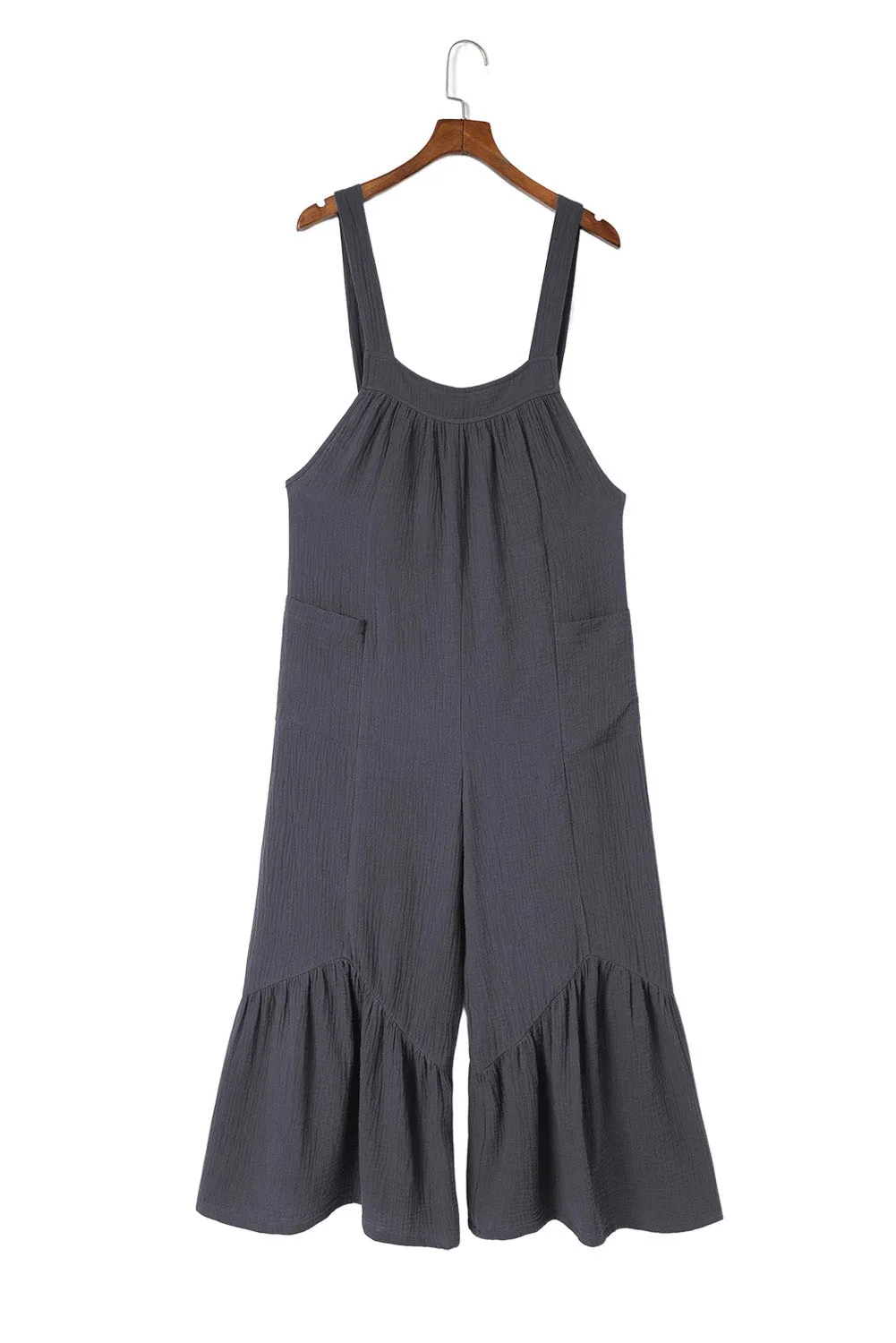 Wide Leg Ruffle Jumpsuit