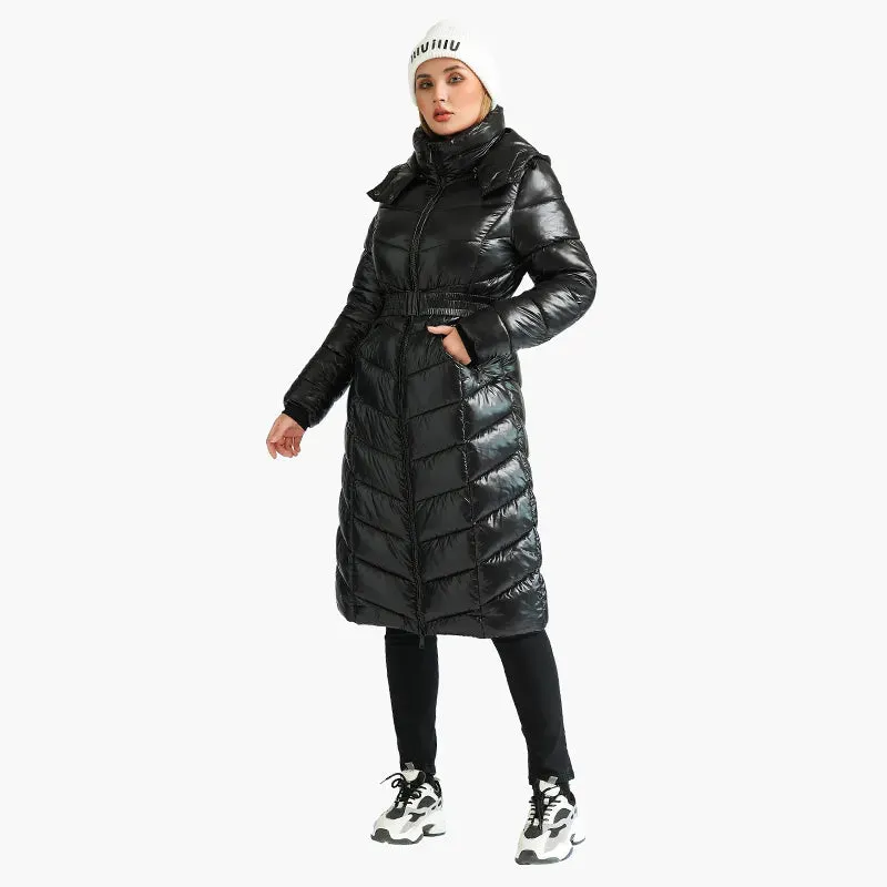 Windproof Long Parkas Women's Coats Black Thick Warm Puffer Jackets