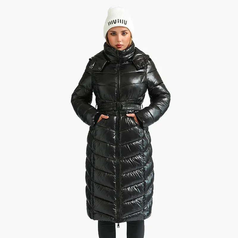 Windproof Long Parkas Women's Coats Black Thick Warm Puffer Jackets
