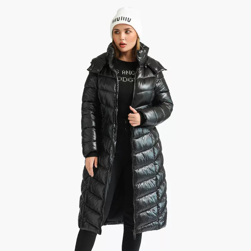 Windproof Long Parkas Women's Coats Black Thick Warm Puffer Jackets